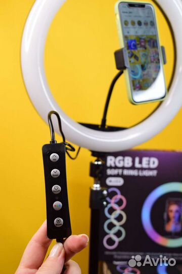 Кольцевая лампа 33 см со штативом