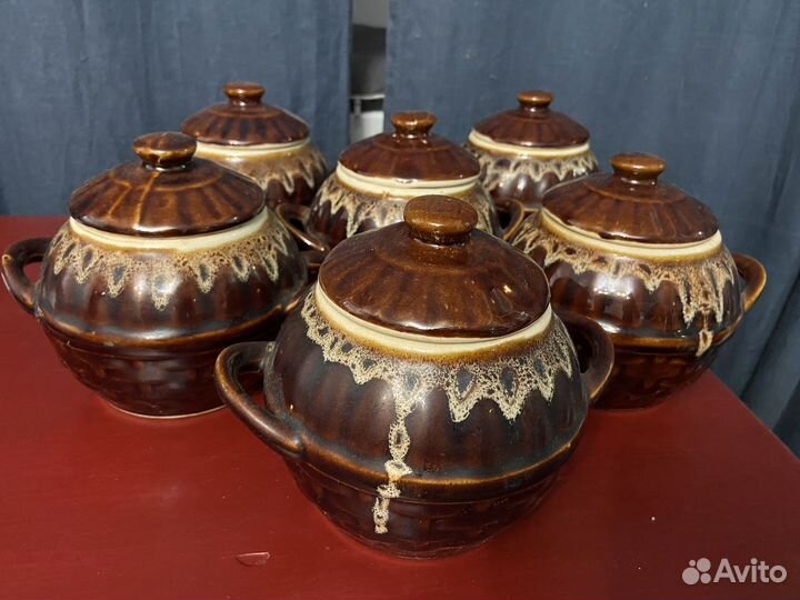 Керамические горшочки для запекания 6 штук