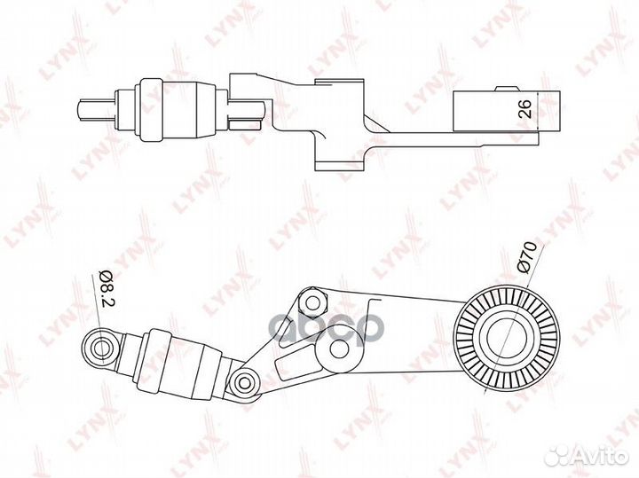 PT-3044 ролик натяжной c механизмом натяжения
