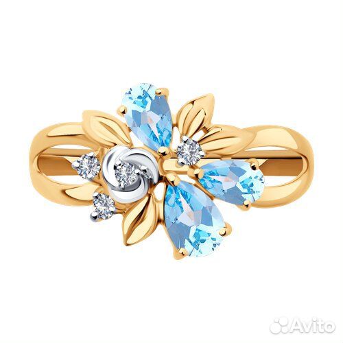 Кольцо sokolov из золота, 715635, р.16