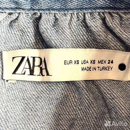 Джинсовое платье zara (размер XS)