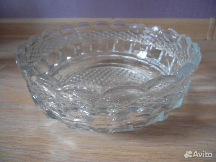 Хрустальный салатник Чехия