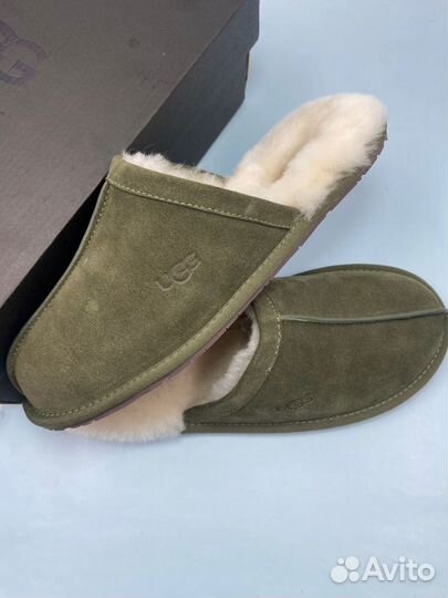 Мужские тапки от UGG с мехом для улицы и дома