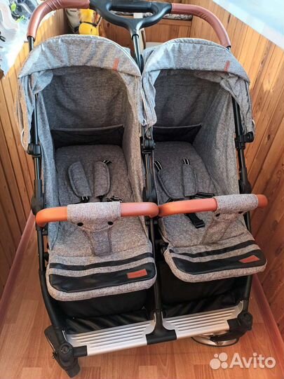 Коляска для двойни carrello connect, с люльками