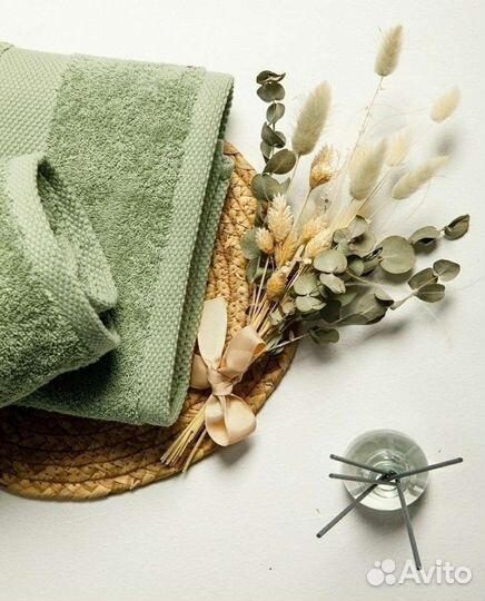 Набор махровых полотенец, 3шт хлопок, разные цвета