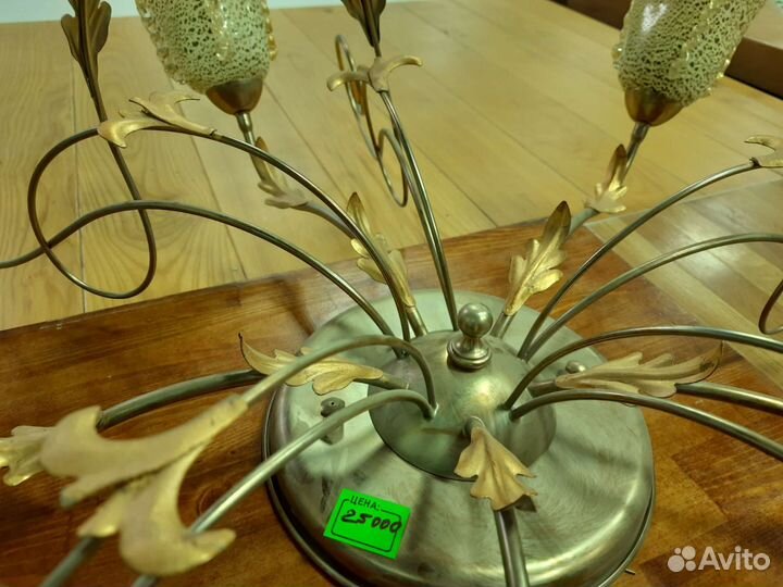 Итальянская люстра новая с муранским стеклом