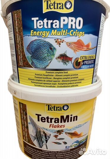 Корм Tetra Min Flakes и TetraPro Energy Crisps
