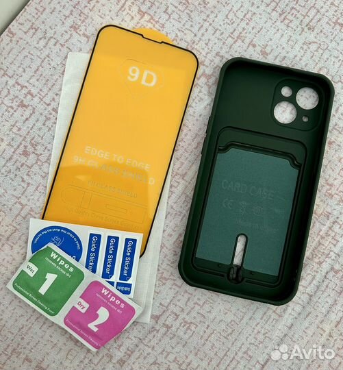 Стекло и чехол на 14 iPhone