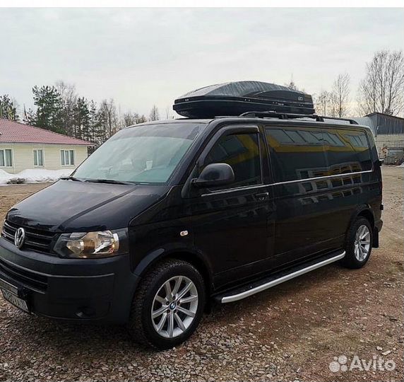 Бокс на крышу Магнум 420 черный глянец на VW