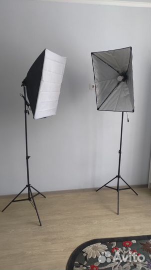 Софтбокс постоянный свет на 1 лампу + штатив 2 м
