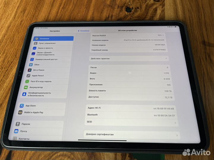 iPad Pro 12.9 128gb 2021 года,wifi(без симки)