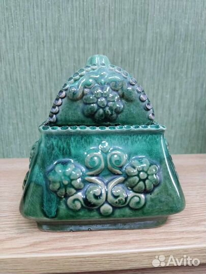 Малахитовая шкатулка Пепельница- рыбка СССР