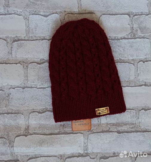Шапка женская вязаная ручная работа