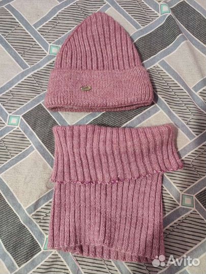 Шапка и шарф женский