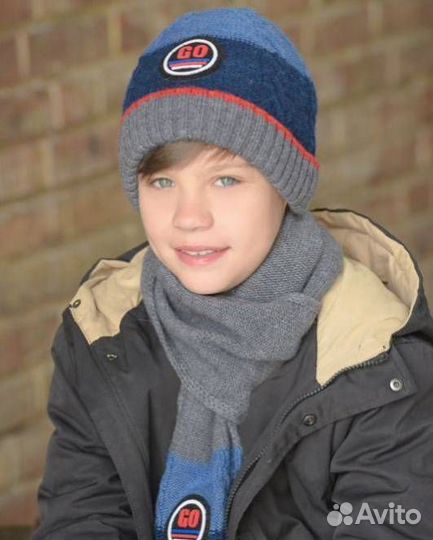 Комплект шапка и шарф для мальчика