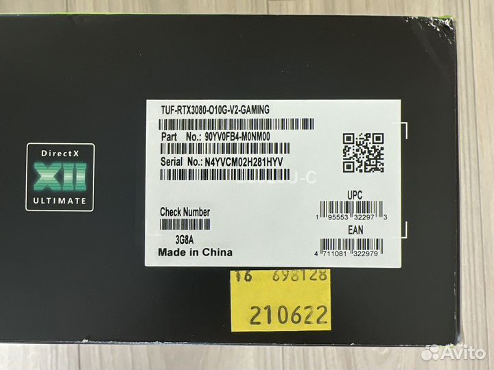 Видеокарта asus tuf gaming rtx 3080