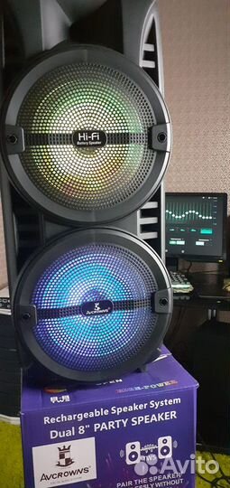 Большая колонка Crowns 60см Мощность 50в Блютуз