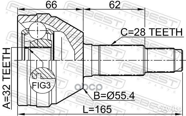 ШРУС chevrolet epica/evanda 2.0 02-06 нар