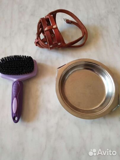 Намордник кожаный.Миска.Расческа