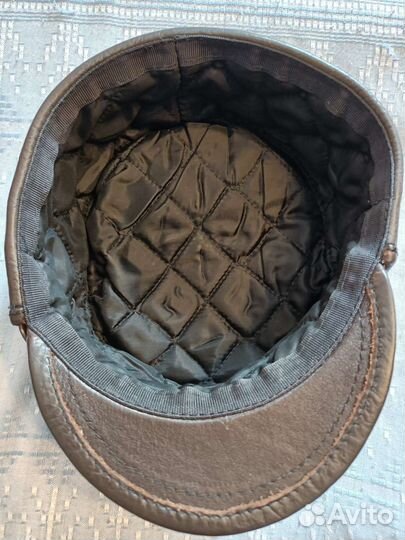 Мужская кожаная кепка