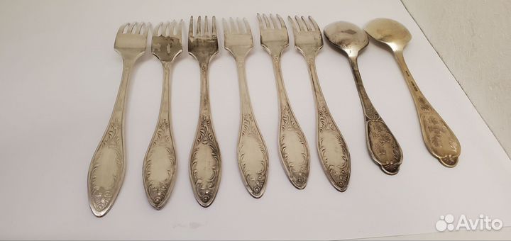 Набор столовых приборов мельхиор СССР
