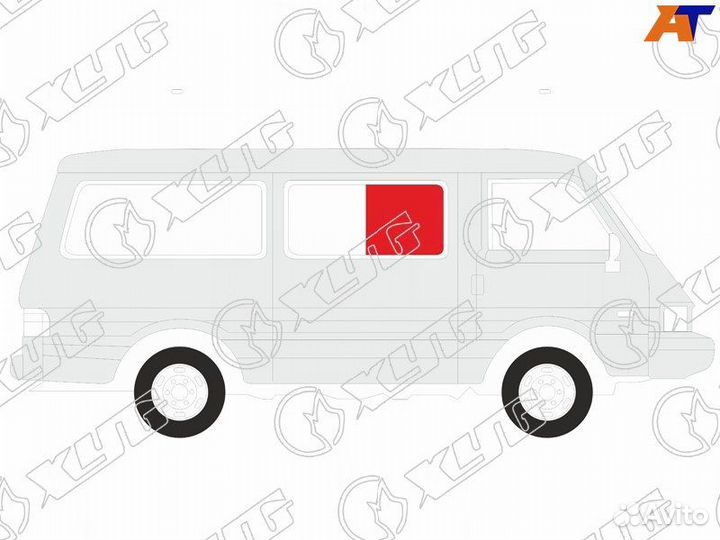 Боковое стекло кузова переднее правое HY Starex H1