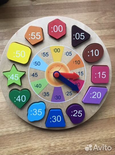 Игра деревянная «изучаем время» bondibom