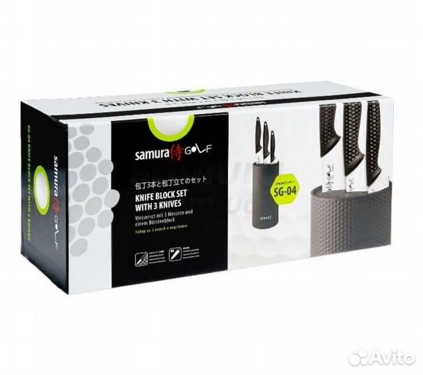 Набор из трёх ножей и подставки Samura Golf SG-04