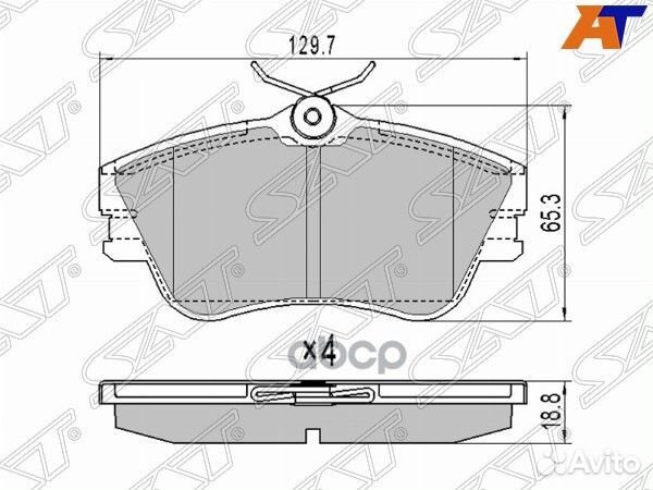 Колодки тормозные перед WV transporter T4/multi