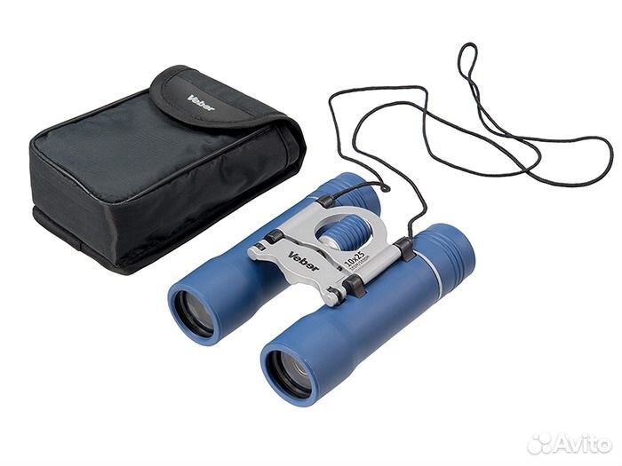 Бинокль Veber Sport new бн 1025 синий/серебристый