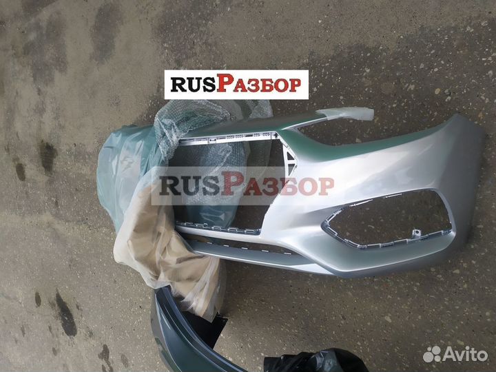 Бампер окрашенный в цвет Хендай Солярис Серебро