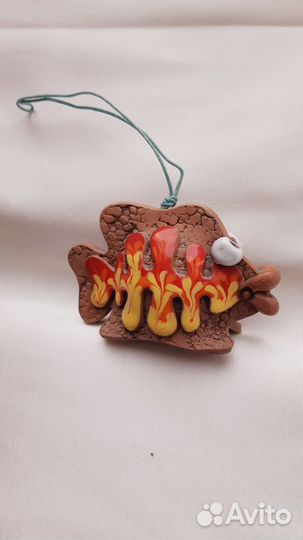 Колокольчик керамический рыбка