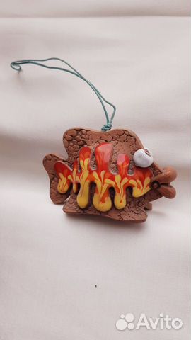 Колокольчик керамический рыбка