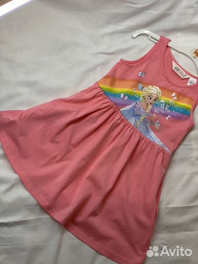 Розовое платье для девочки 2-4 лет от H&M