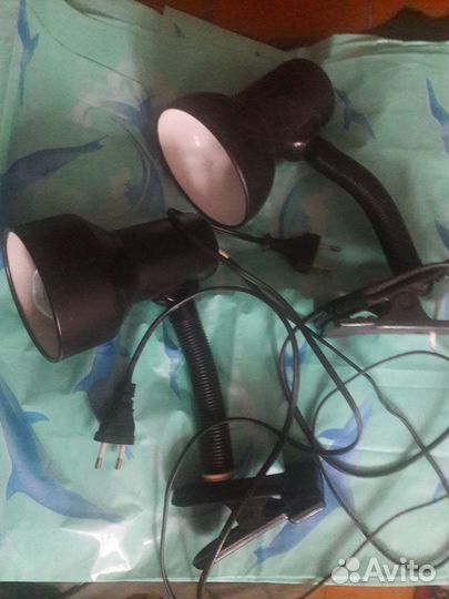 Лампа настольная с прищепкой бу в обмен