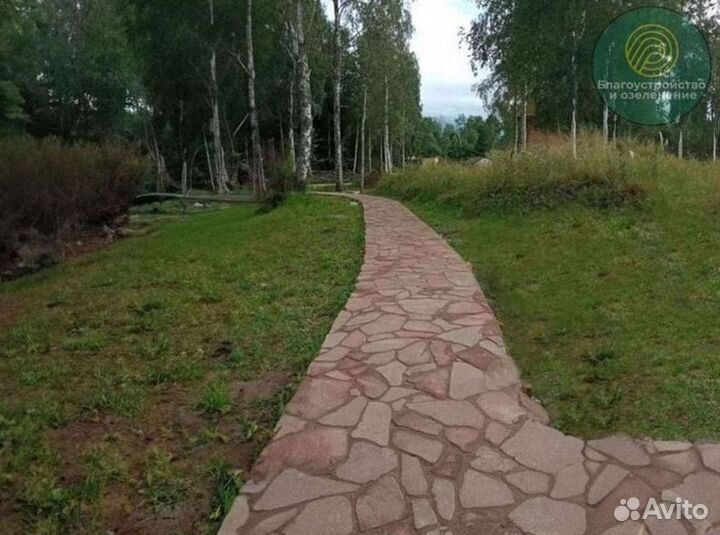 Тротуарная плитка с укладкой