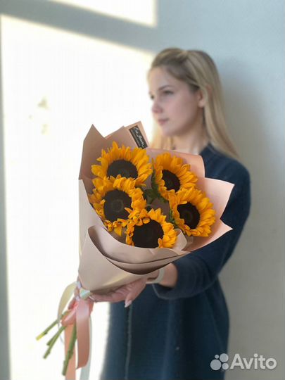 Букет подсолнухов, подсолнухи