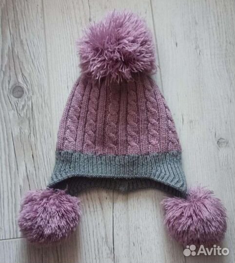 Шапки зимние для девочки 6-9 лет