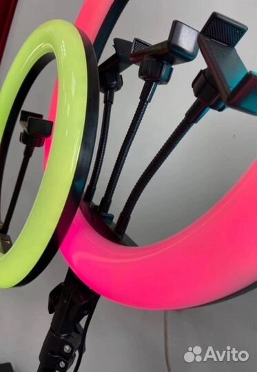 Кольцевая лампа 36см со штативом полный комплект