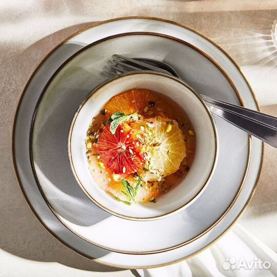 Тарелка Чаша IKEA Gladelig 14см 4шт керамогранит