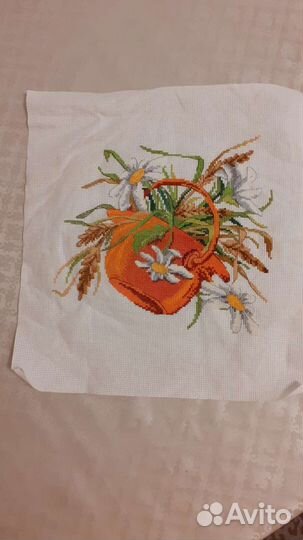 Вышивка крестом на ткани готовая