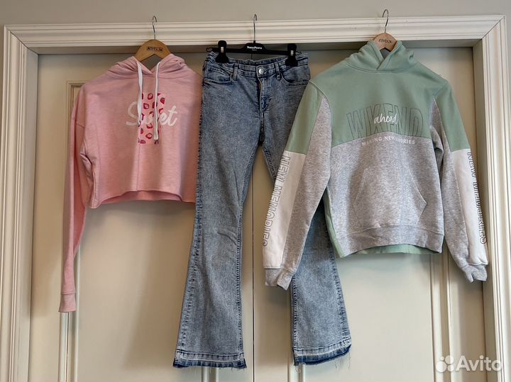 Джинсы и толстовки H&M и Твое