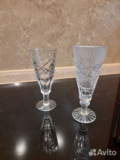 Хрустальные рюмки на ножке СССР