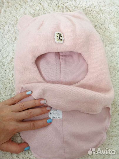 Шапка шлем для девочки зимняя