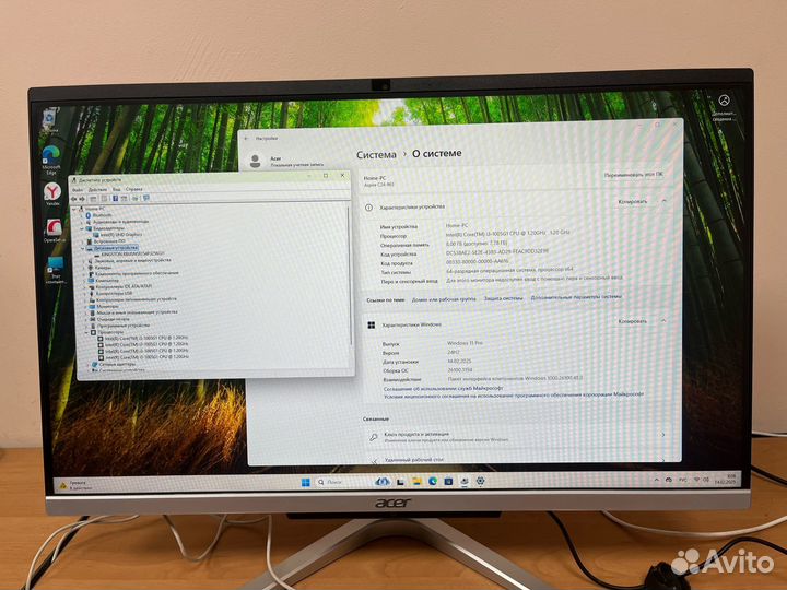 Моноблок Acer C24 Core i3-1005G1/Intel UHD/8gb/256