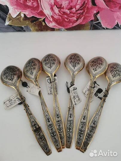 Набор столовых приборов СССР серебро 875 проба