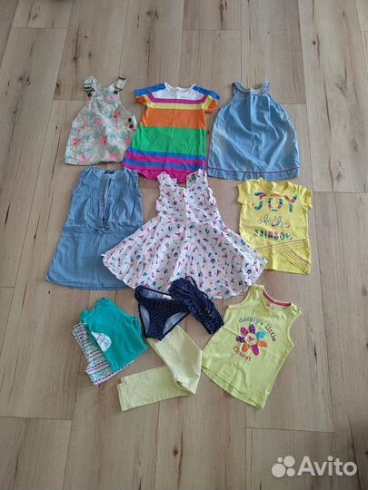 Пакет брендовых летних вещей на девочку 86-92