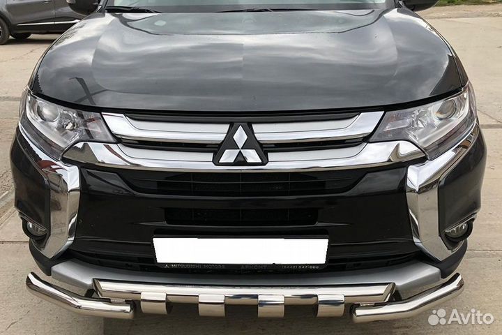 Защита переднего бампера Mitsubishi Outlander