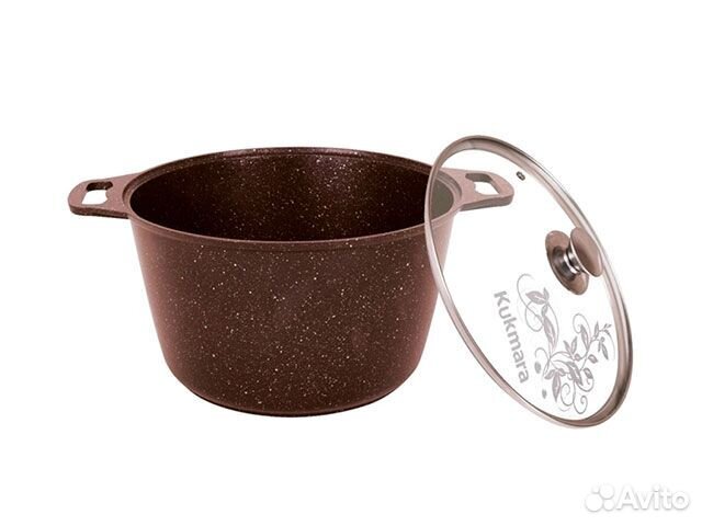 Кастрюля с антипригарным покрытием со стеклянной к