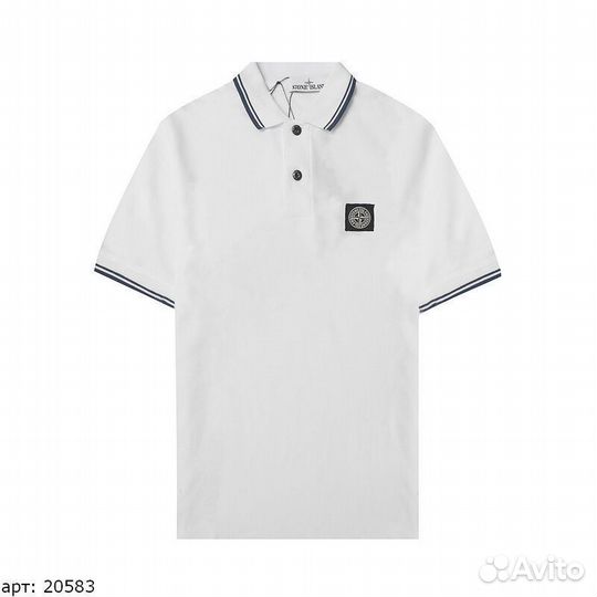 Поло Stone Island Белое